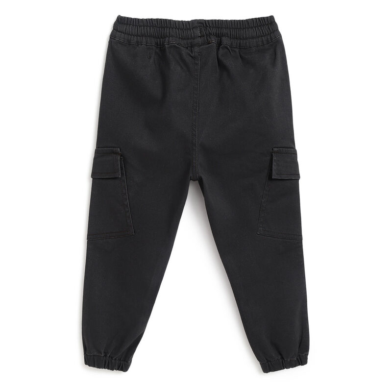 Boys Dark Grey Solid Long Trousers image number 1